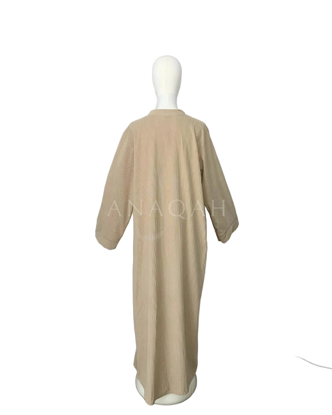 Robe pull côtelé - Beige