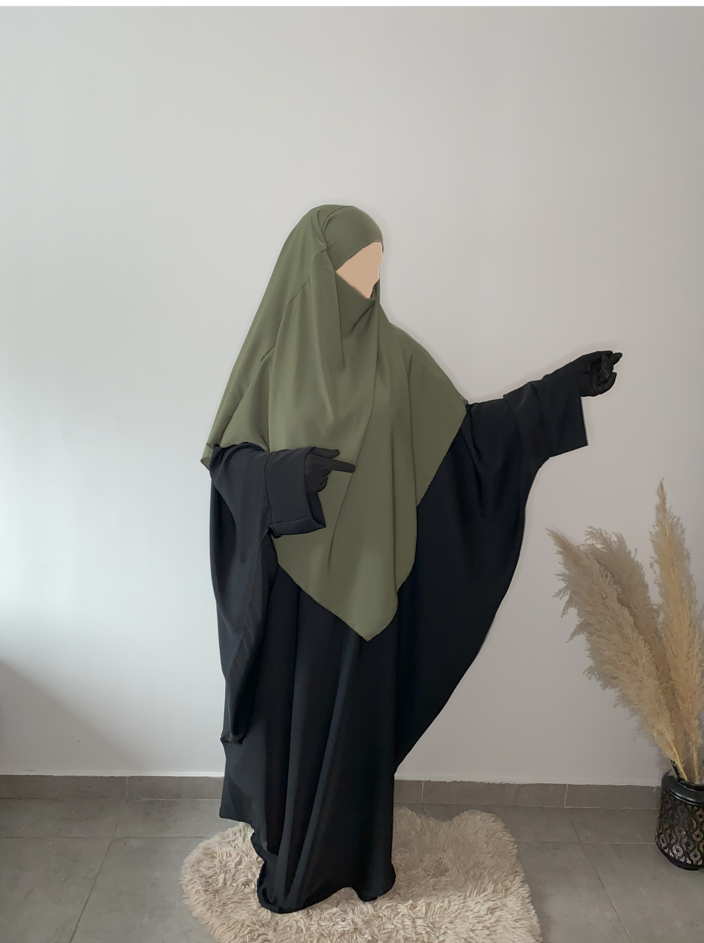 Khimar Soie de Médine - Kaki