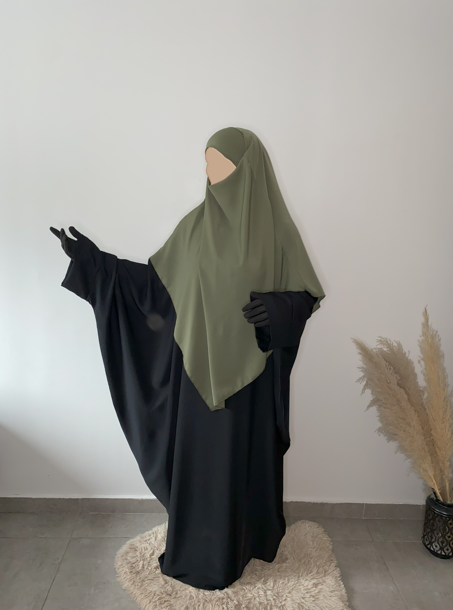 Khimar Soie de Médine - Kaki