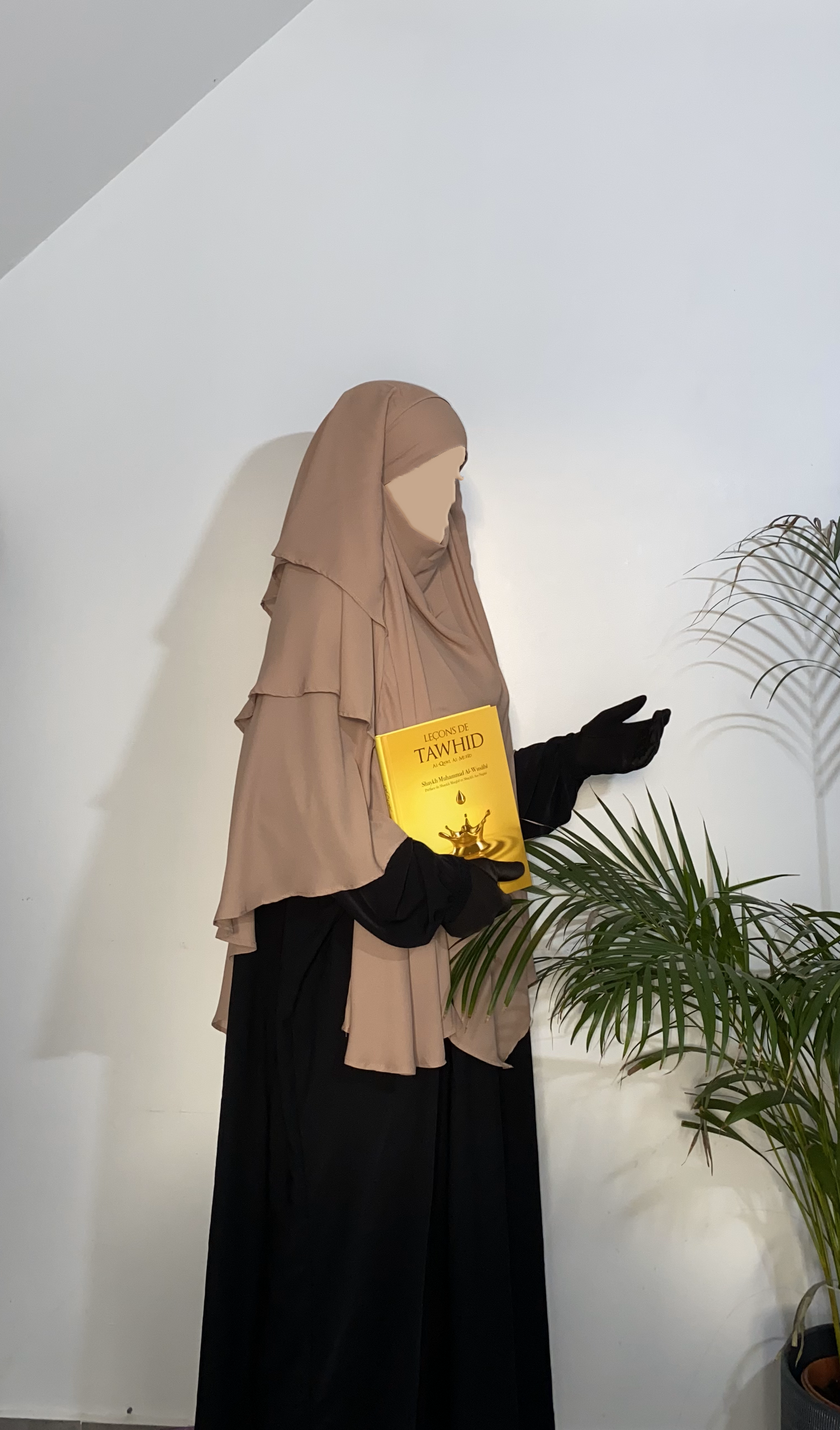 Khimar Mousseline 3 voiles - Beige