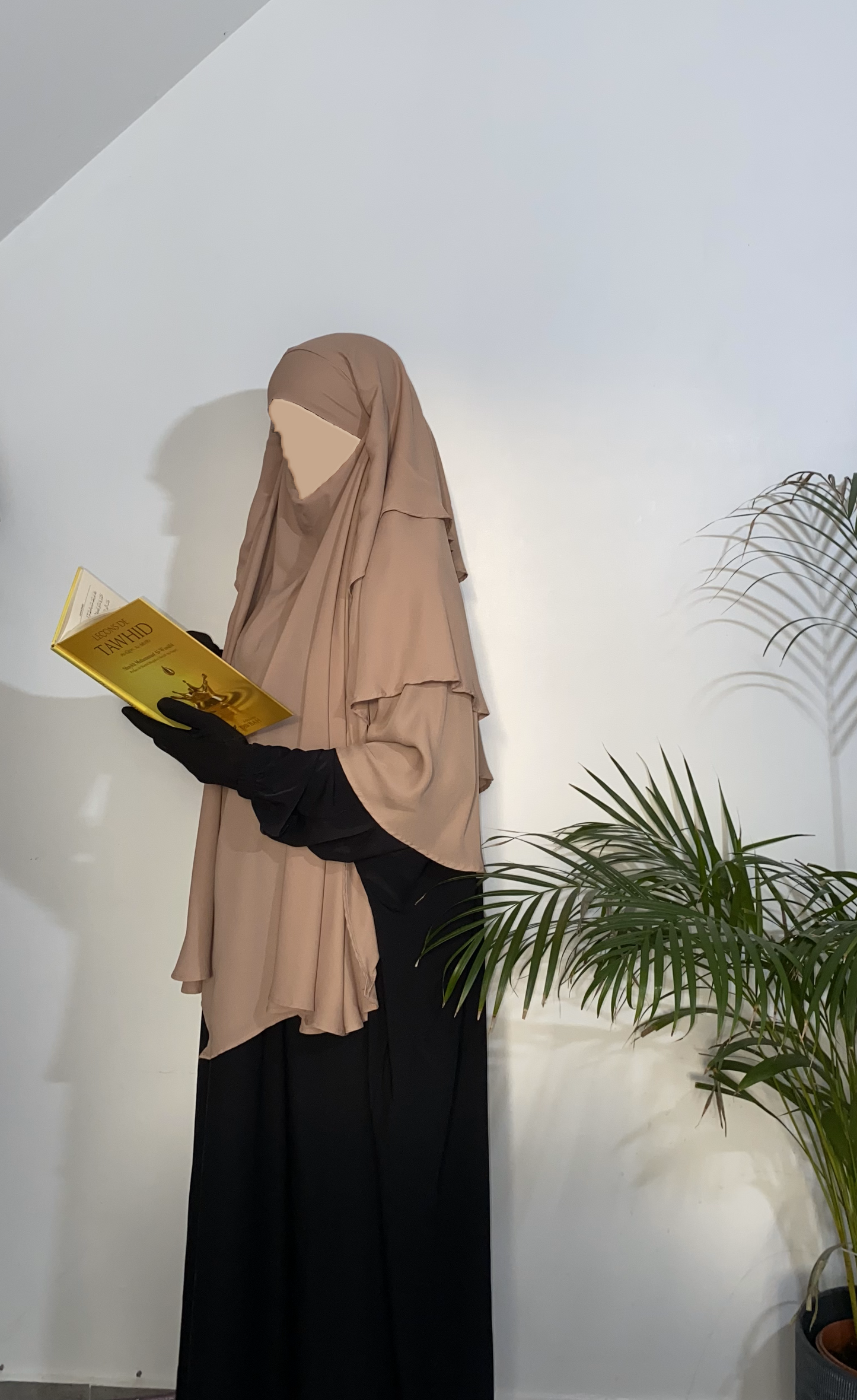 Khimar Mousseline 3 voiles - Beige