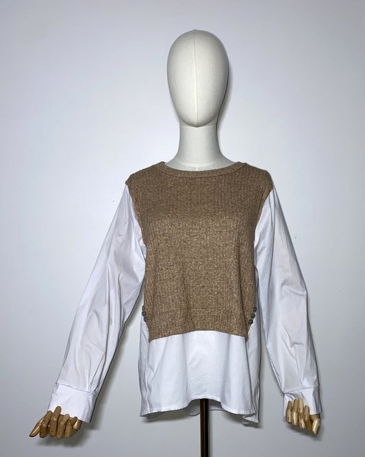 Chemisier Alya Taupe