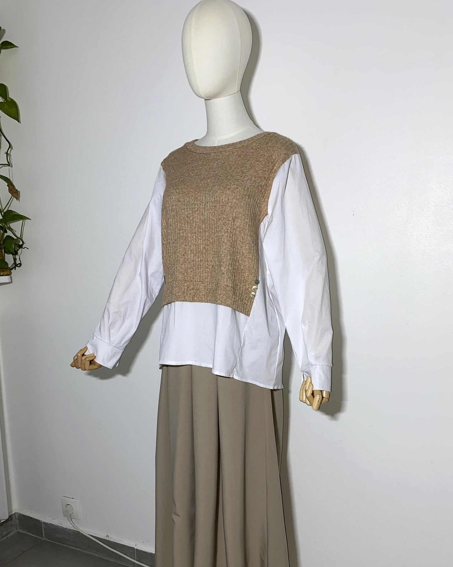 Chemisier Alya Taupe