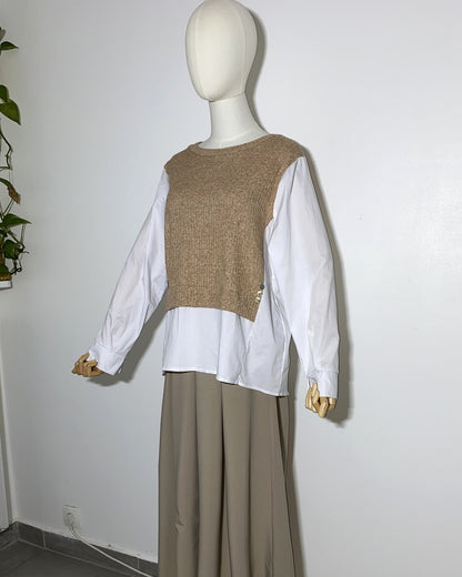 Chemisier Alya Taupe