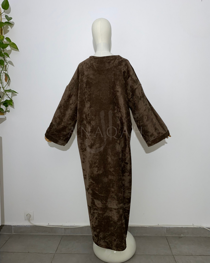 Abaya Velours - Chocolat