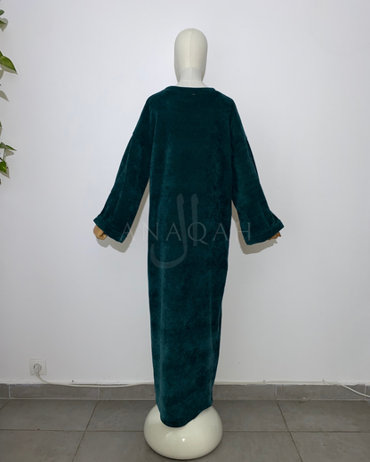 Abaya Velours - Vert Bouteille