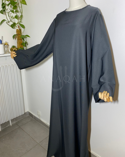 Abaya Hiver - Gris Foncé