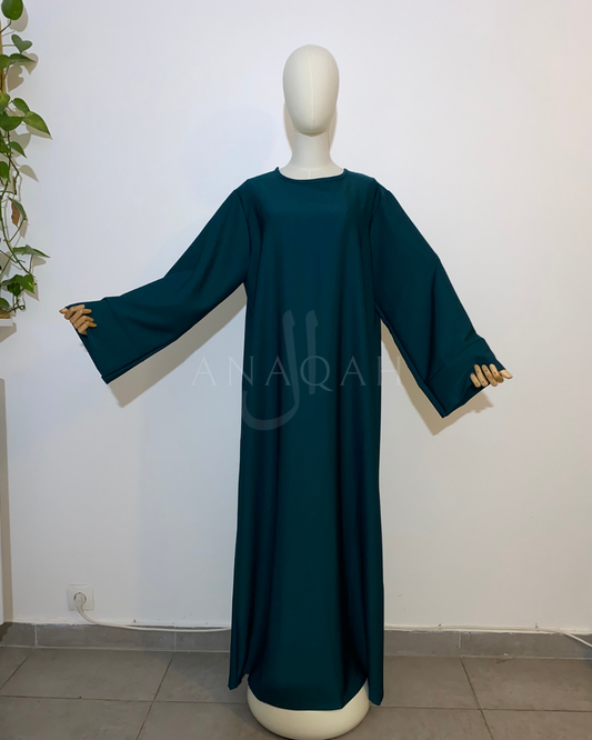 Abaya Hiver - Bleu Canard