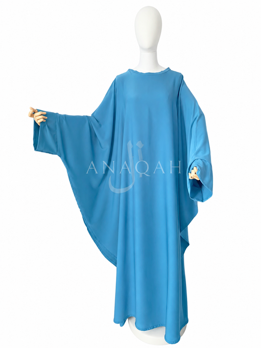 Abaya Papillon - Bleu turquoise