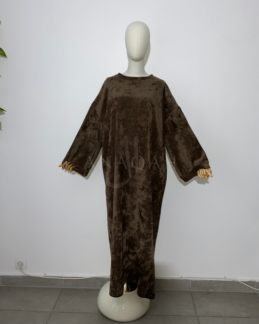 Abaya Velours - Chocolat