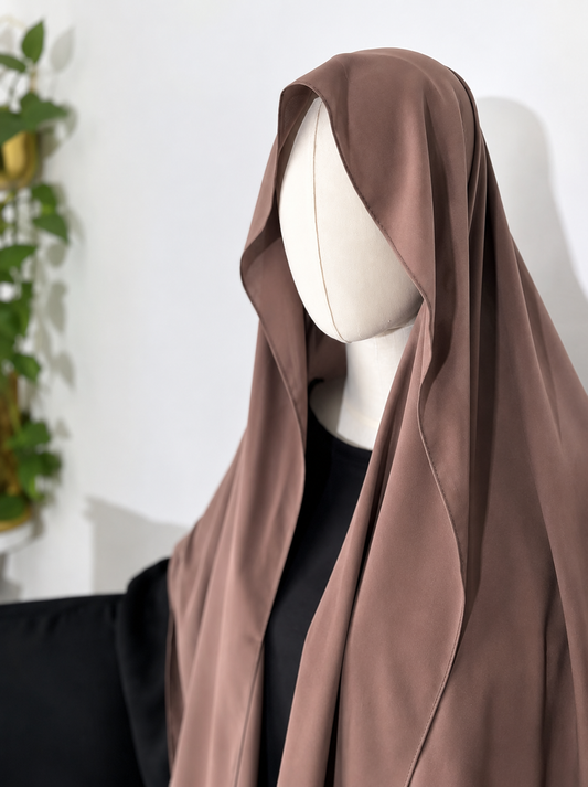 Hijab Soie de Médine - Marron Taupe