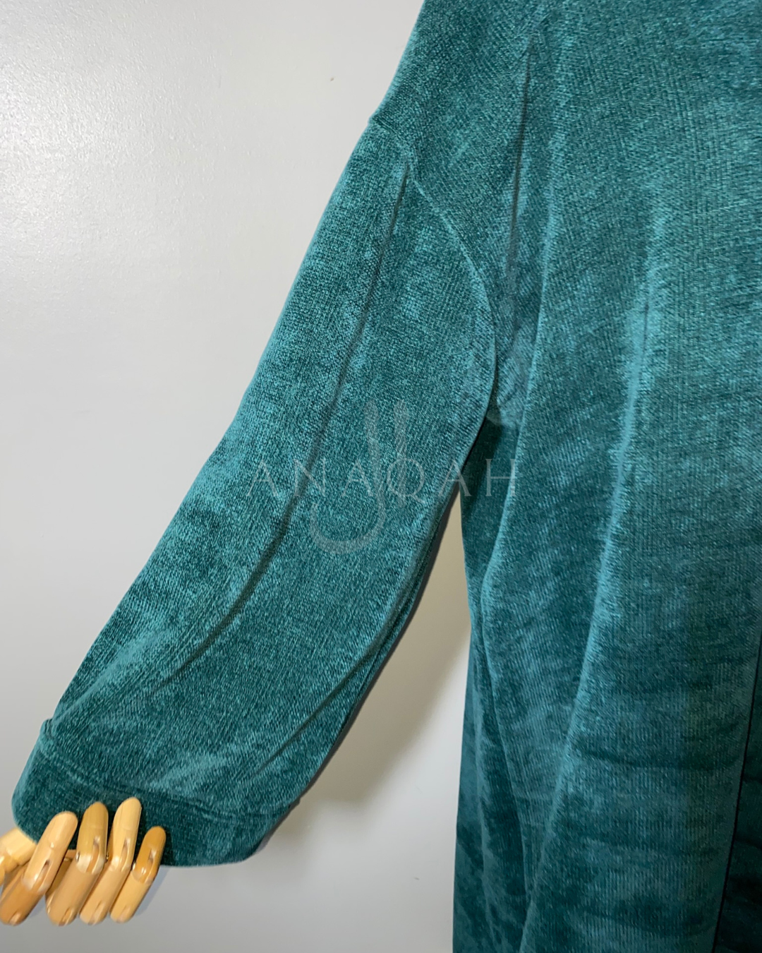 Abaya Velours - Vert Bouteille