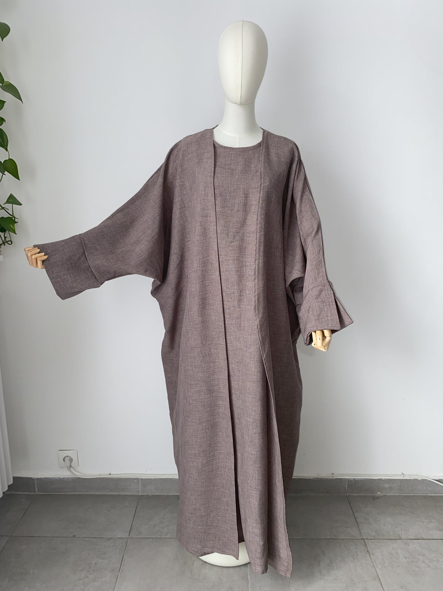 Ensemble kimono - Marron