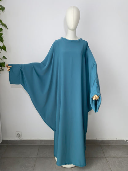 Abaya Sirine - Bleu turquoise