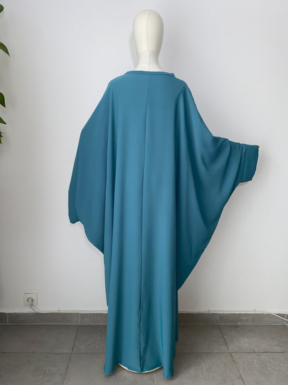 Abaya Sirine - Bleu turquoise