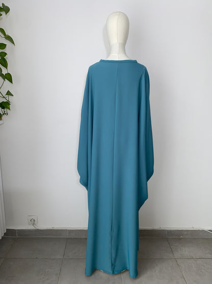 Abaya Sirine - Bleu turquoise