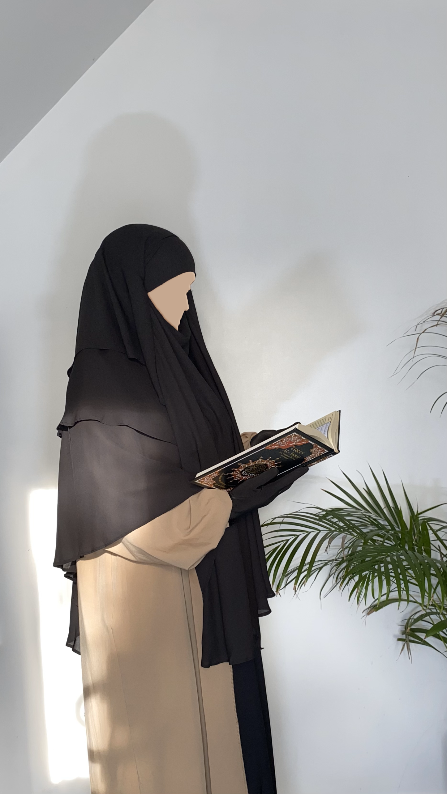 Khimar Sawdah 3 voiles - Noir